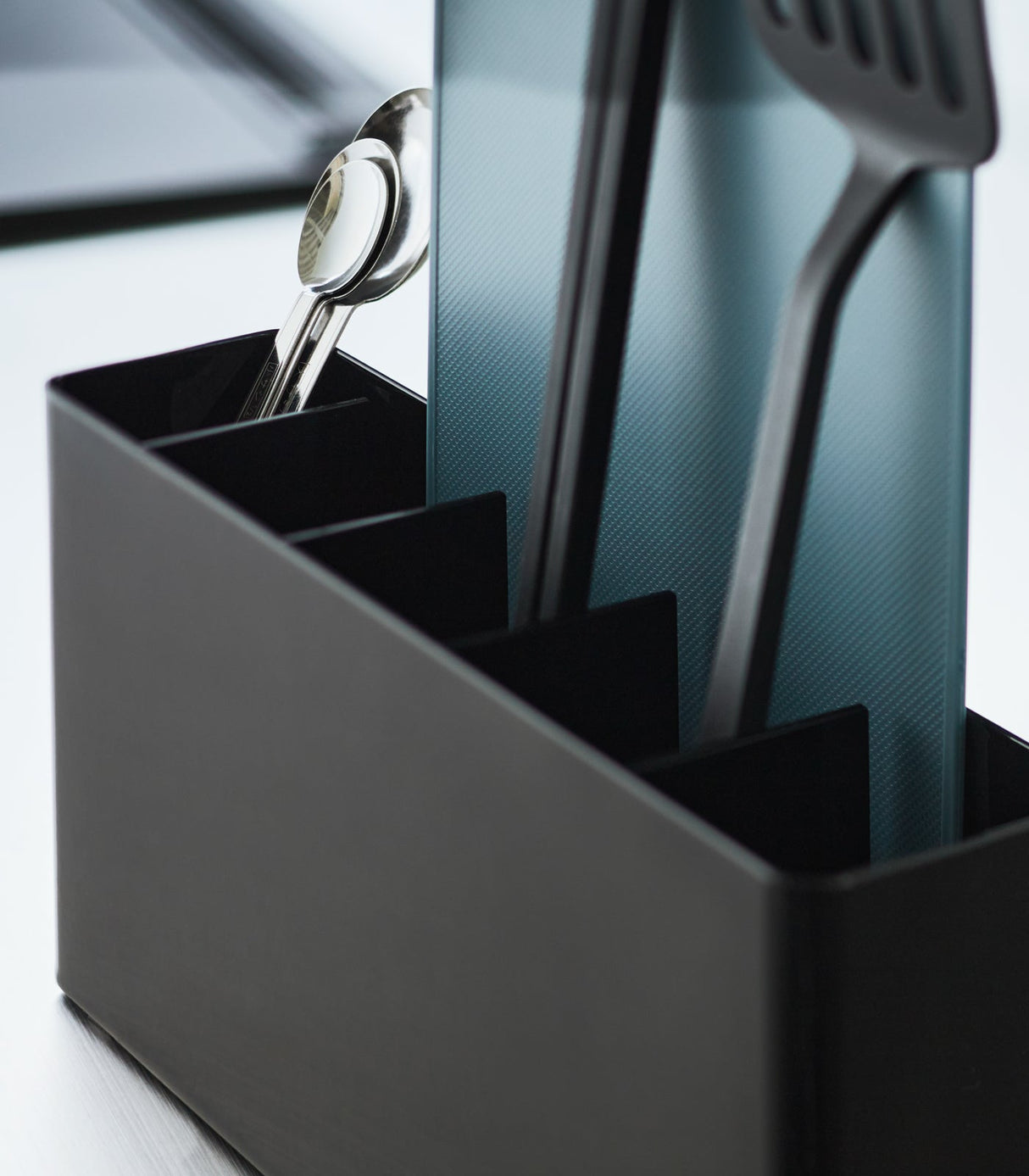 Utensil & Thin Cutting Board Holder - Steel from Yamazaki Home