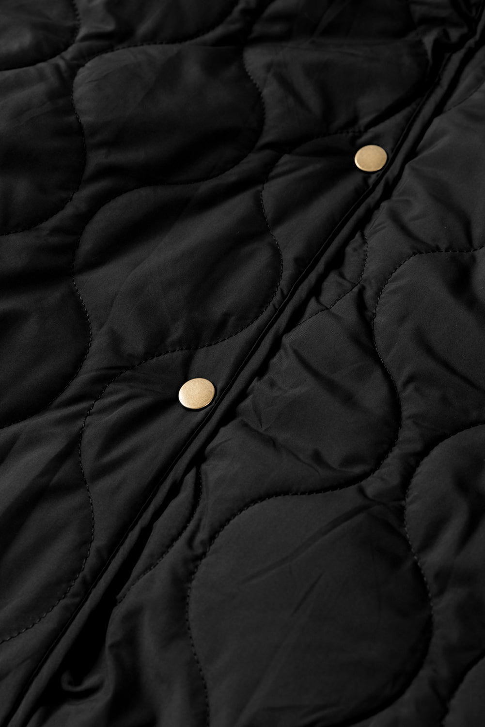 Black Snap Button Furry Reversible Coat From MsDressly