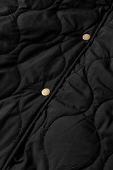 Black Snap Button Furry Reversible Coat From MsDressly