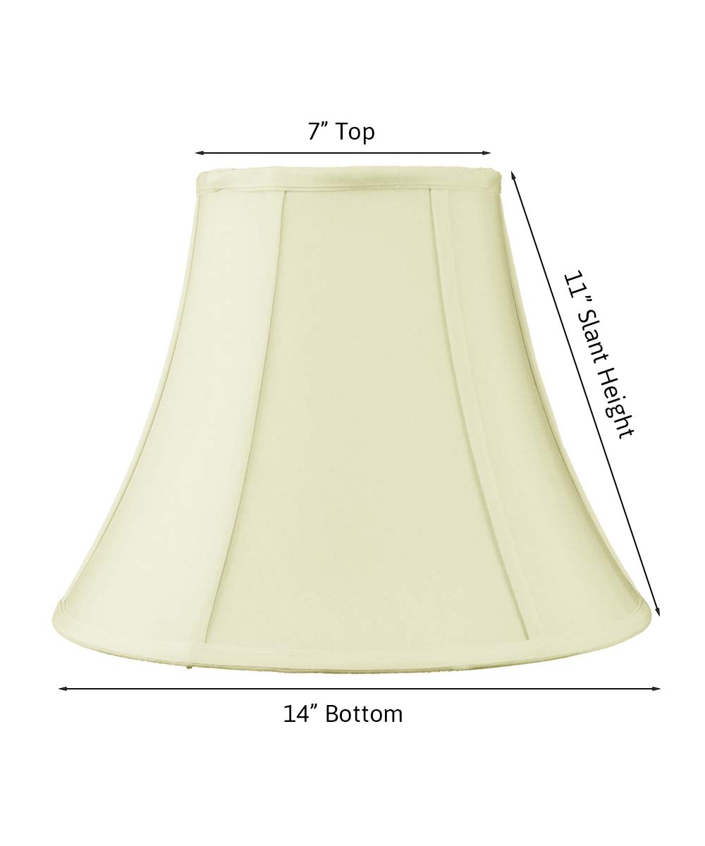 Egg Shell 14"W x 11"H Shantung Bell Lampshade From LampsUSA