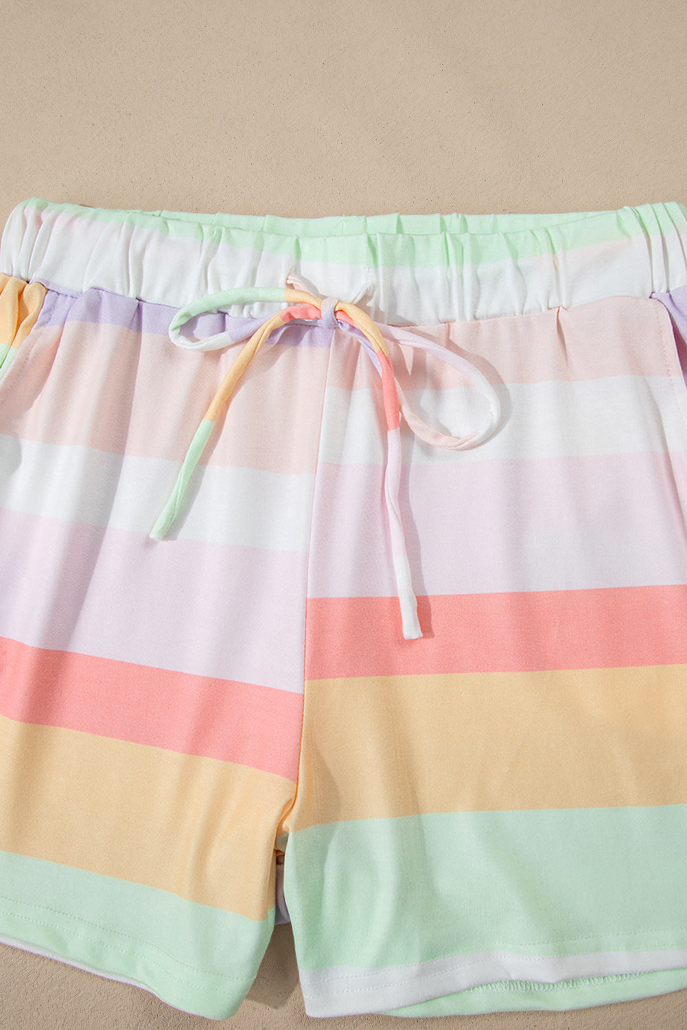 Paislee Rainbow Striped T Shirt and Shorts Set from Threaded Pear