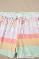 Paislee Rainbow Striped T Shirt and Shorts Set from Threaded Pear