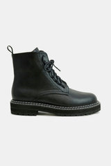 Beast Fashion Faux Leather Lace-Up Boots with Side Zipper from My Pampered Life Seattle