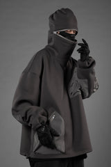 H33 Grey Utility Transformer Hoodie From Niepce Inc
