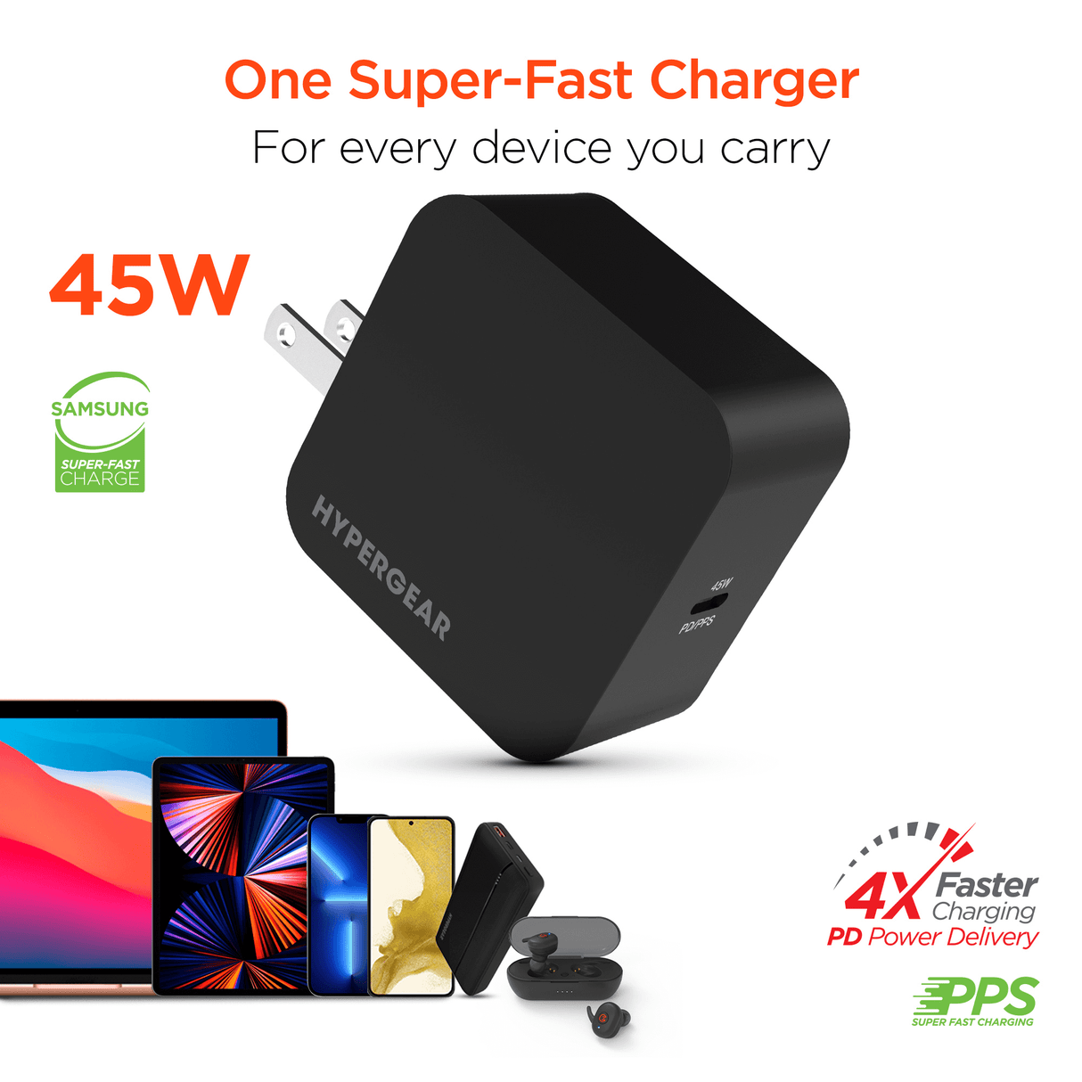 HyperGear PD45W USB-C Wall Charger from Jupiter Gear Home