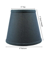 Textured Slate 8"W x 7"H [Navy Blue] Clip-On Lamp shade From LampsUSA
