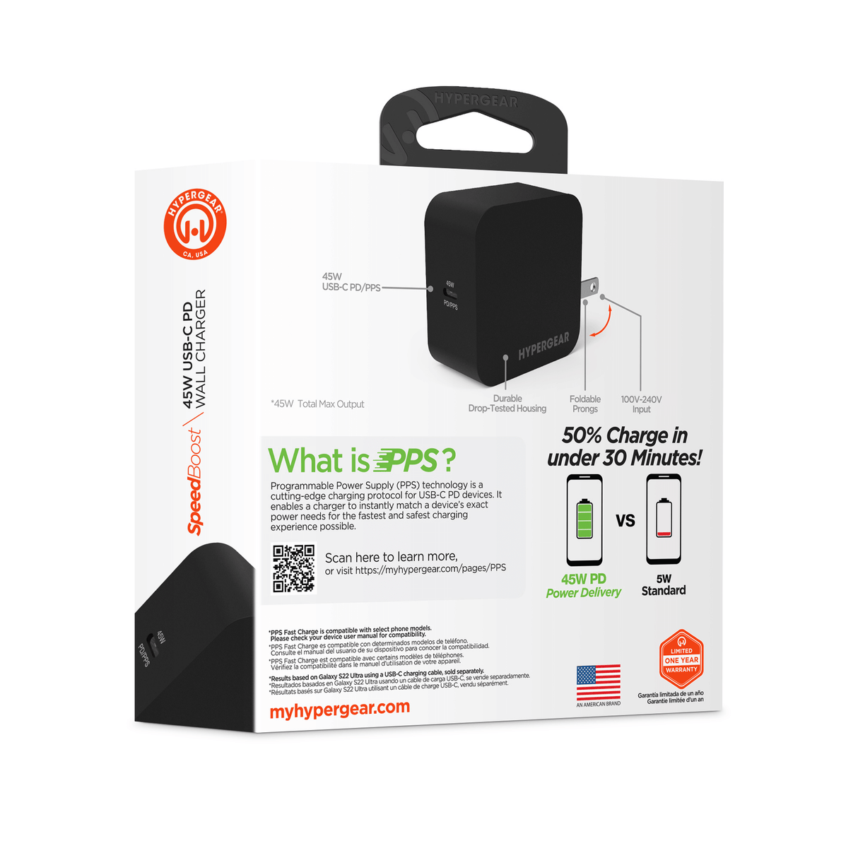 HyperGear PD45W USB-C Wall Charger from Jupiter Gear Home
