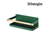 Magnetic Storage Caddy - Steel + Wood - Forest Green from Yamazaki Home