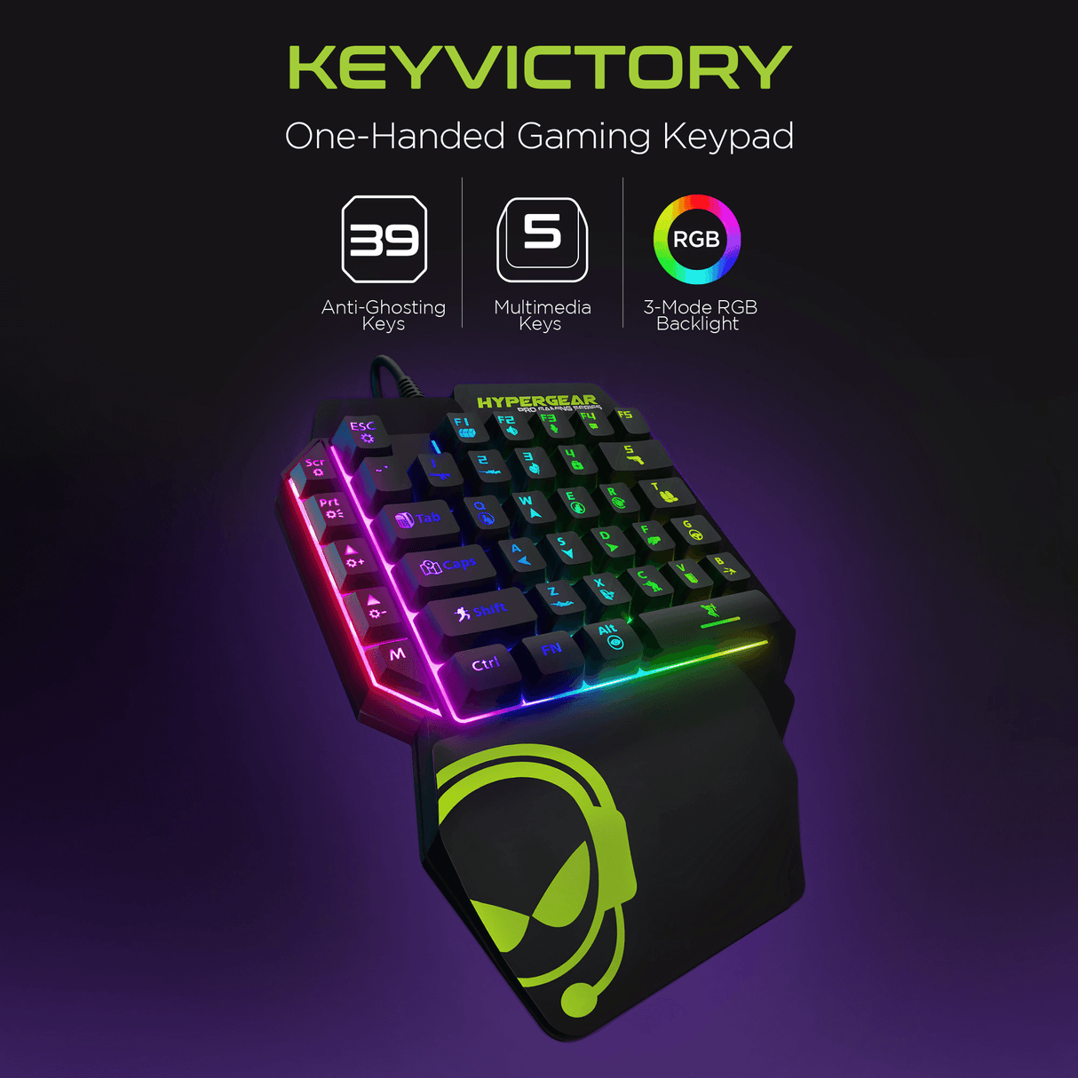 HyperGear KeyVictory One-Handed Gaming Keypad from Jupiter Gear Home