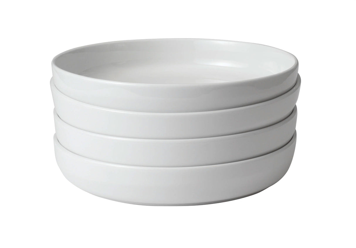 Libbey Austin 10-inch Porcelain Coupe Dinner Plate, Set of 4, White from Libbey