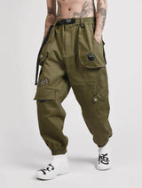 IBP332 Yin Yang Army Green Cargo Pants from Niepce Inc
