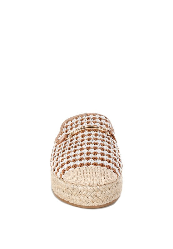 Isla Steps Raffia Slip-On Mules from Tallulah Lou