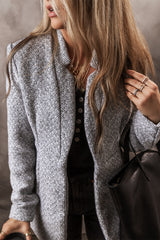 Aitana Lapel Collar Long Jacket with Pocket from Threaded Pear