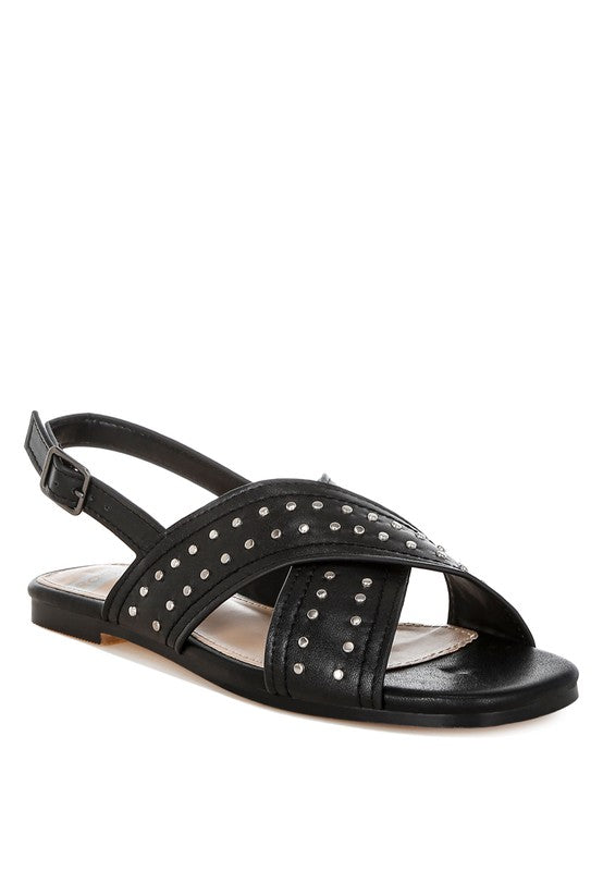 The Waverly Studded Strap Sandals from Tallulah Lou