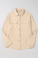Lilith Corduroy Buttoned Long Sleeve Jacket from Threaded Pear