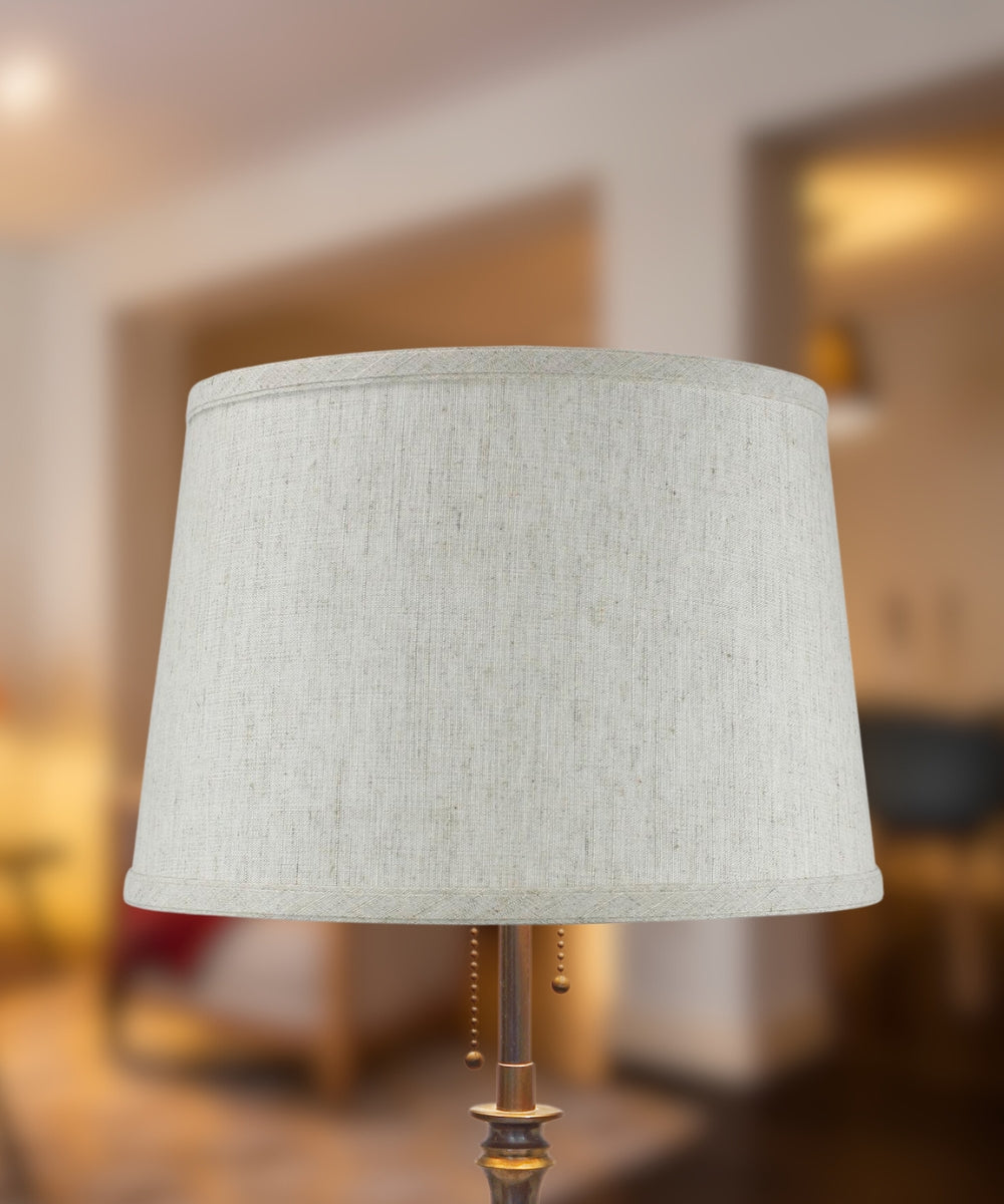Hardback Shallow Drum Lamp Shade Textured 12"W x 8"H from LampsUSA