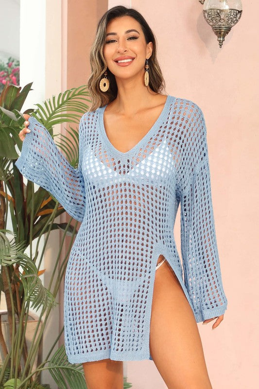 Crochet Side Split Beach Coverups Swimwear Dress from My Pampered Life Seattle