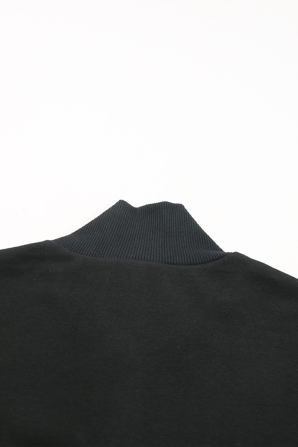 Black Casual High Neck Henley Top and Short Outfit from MsDressly