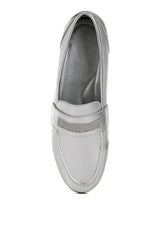 Eden Ode Rhinestone Strap Metallic Loafers from My Pampered Life Seattle