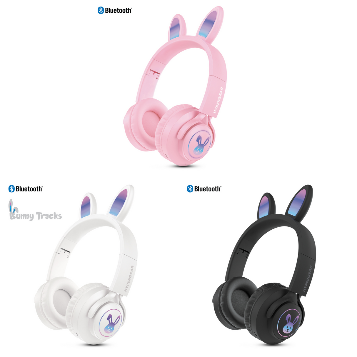 HyperGear Bunny Tracks Wireless Light-Up Headphones from Jupiter Gear Home