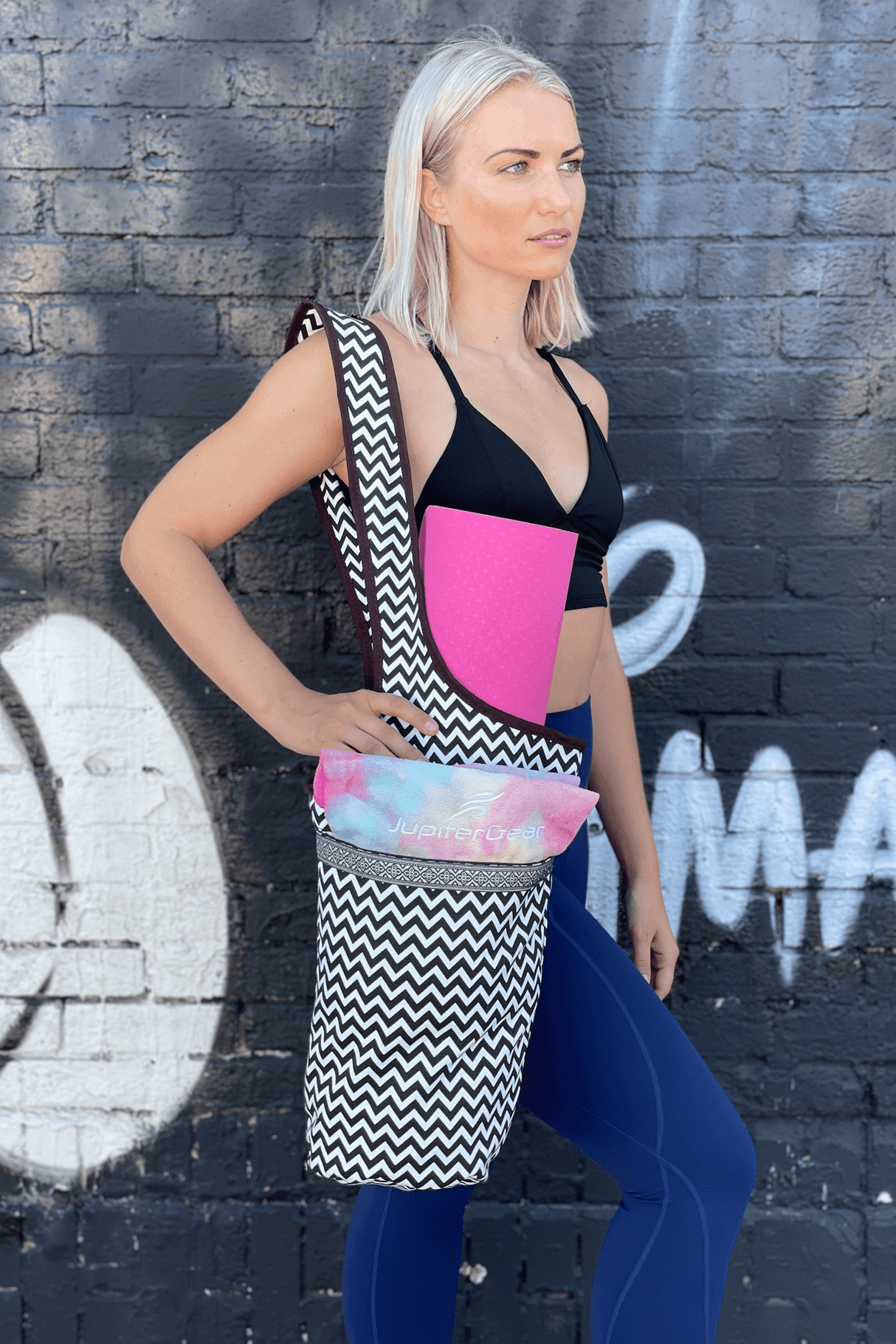 JupiterGear Yoga Mat Carrying Tote Bag with Large Pockets from Jupiter Gear