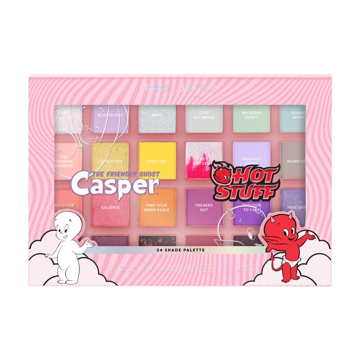 Casper & Hot Stuff 24 Shade Palette from Profusion Cosmetics