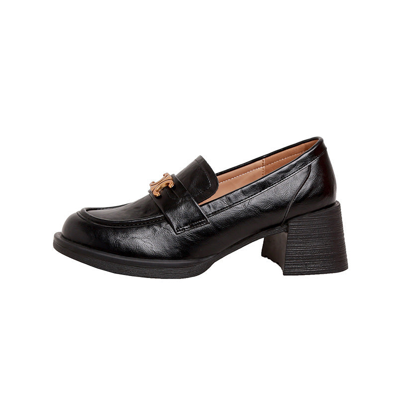 Round Toe Block Heel Loafers from My Pampered Life Seattle
