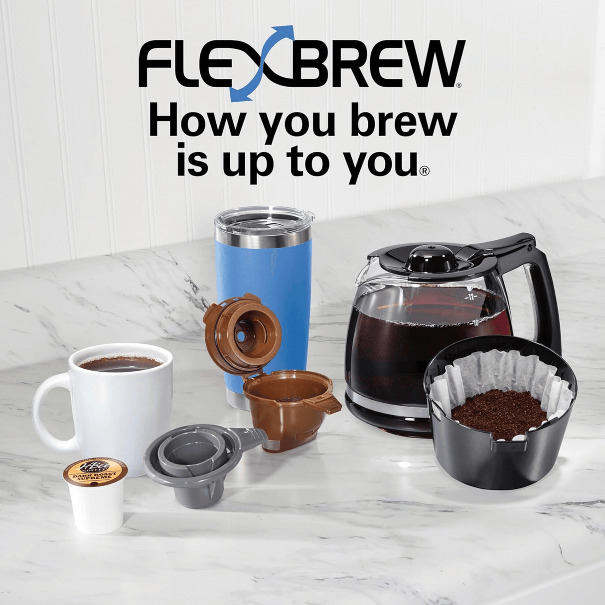 Hamilton Beach FlexBrew Trio K-Cup/12-Cup/Single Serve Coffee Maker from Jupiter Gear Home