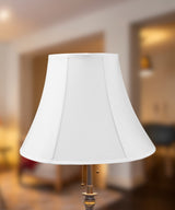 White Bell Shantung Lampshade From LampsUSA