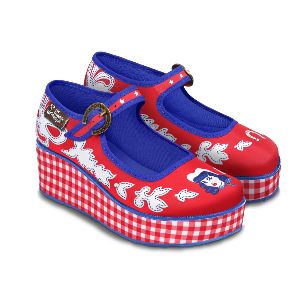 Chocolaticas® Cowgirl Women's Mary Jane Platform From Hot Chocolate Design