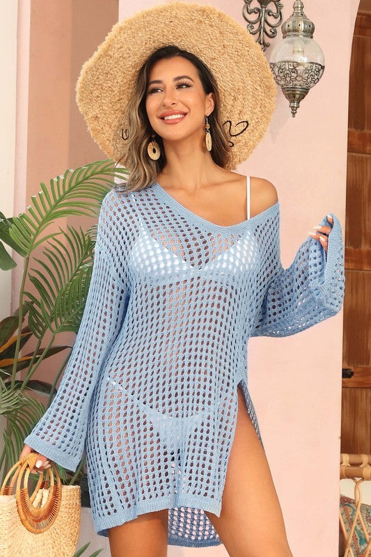 Crochet Side Split Beach Coverups Swimwear Dress from My Pampered Life Seattle