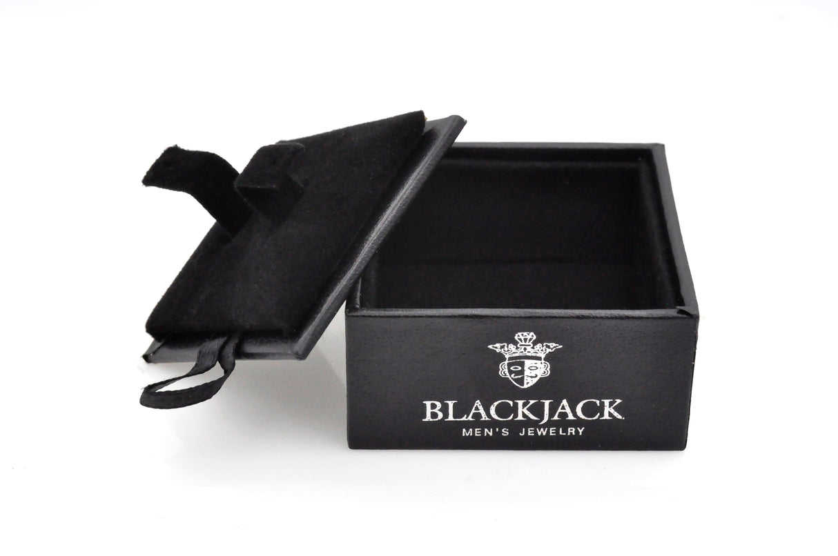 Men's 10mm Gold Stainless Steel Sandblasted Flat Head Screw Earrings From Blackjack Jewelry