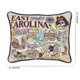 East Carolina University Collegiate Embroidered Pillow by CatStudio from Quirks!