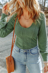 Autumn Green Knit Top from MsDressly