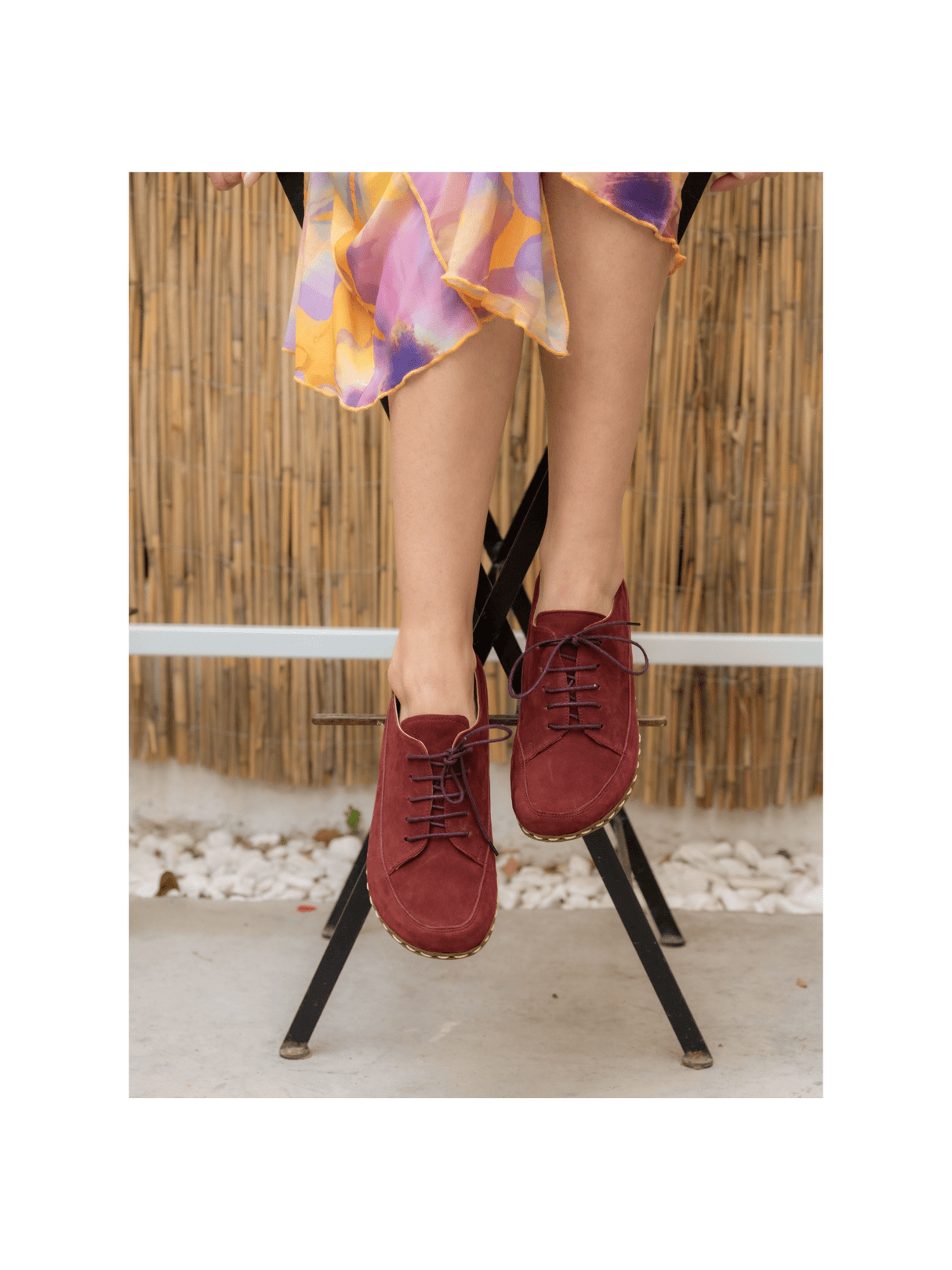 Men's Burgundy Barefoot Sneakers from Atlantis Handmade Shoes