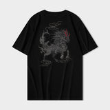Gallant Lion Embroidery Tee from Niepce Inc