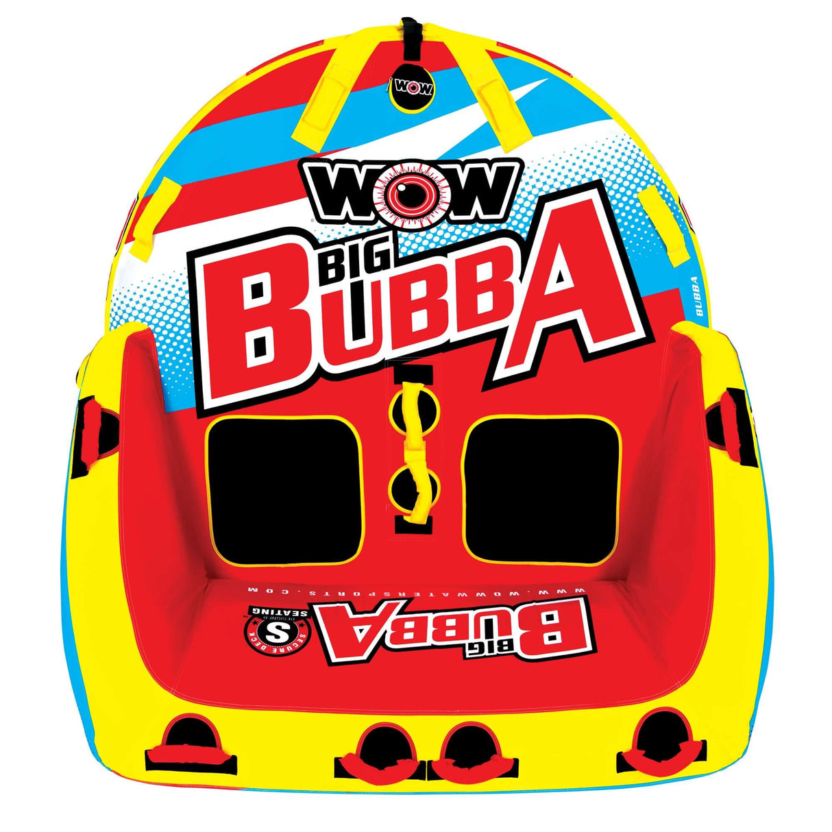 WOW Sports Big Bubba Hi Vis 2 Person Towable Water Tube For Pool and Lake