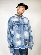 Shadow Destruction Denim Jacket from Niepce Inc