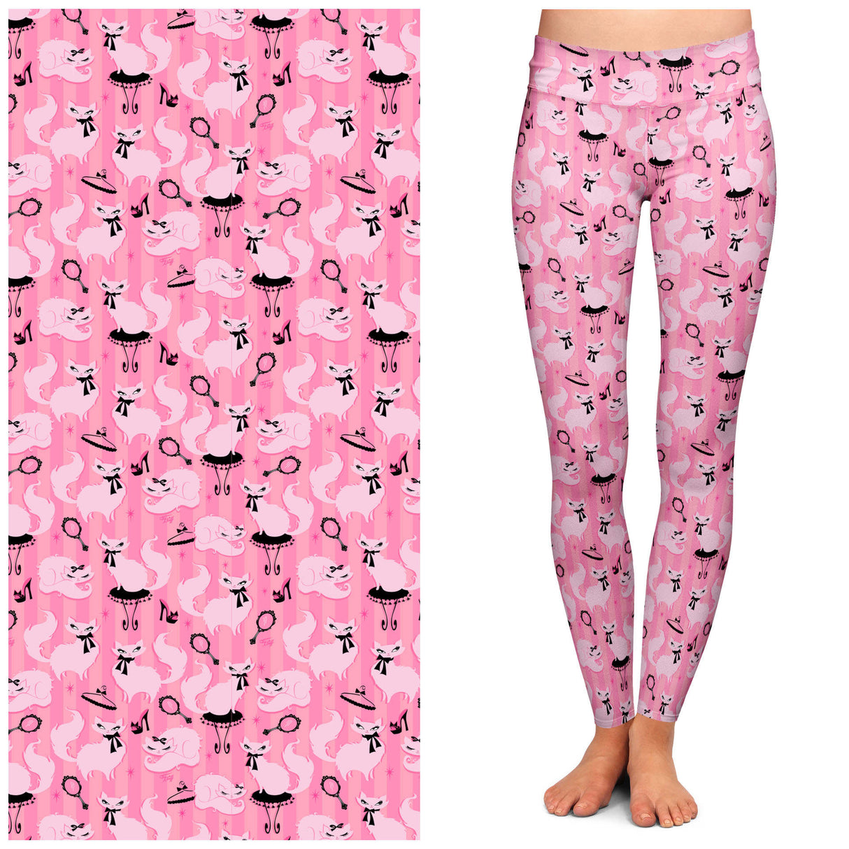 Pink Purrfection Leggings by Miss Fluff x Lipstick & Chrome From Quirks!