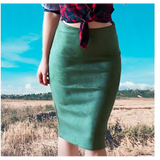 Eco-Suede Pencil Skirt from Kawaii Stop