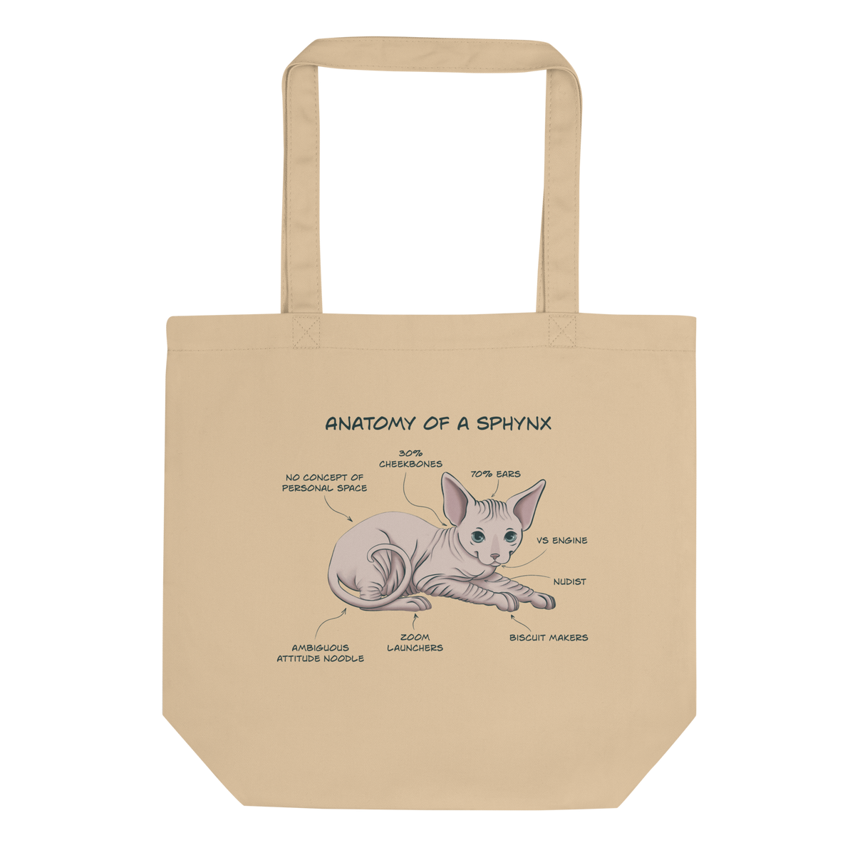 ANATOMY OF SPHYNX CAT - TOTE BAG from ReNewedPet
