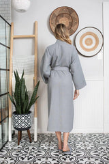 Lightweight Cotton Waffle Robe for Women From Lotus Linen