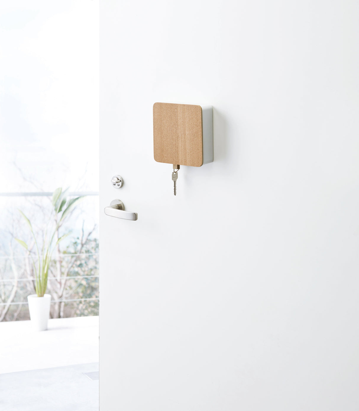 Magnetic Key Cabinet - Steel + Wood from Yamazaki Home