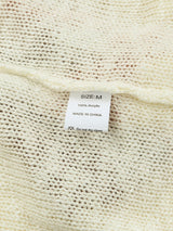 Beige Chevron Stripe Drop Shoulder Knit Pullover from MsDressly
