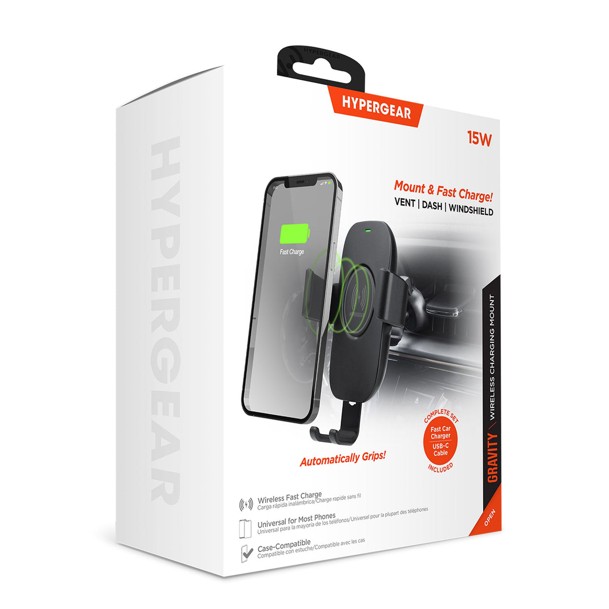 HyperGear Gravity 15W Wireless Fast Charge Mount - Hands-Free from Jupiter Gear Home