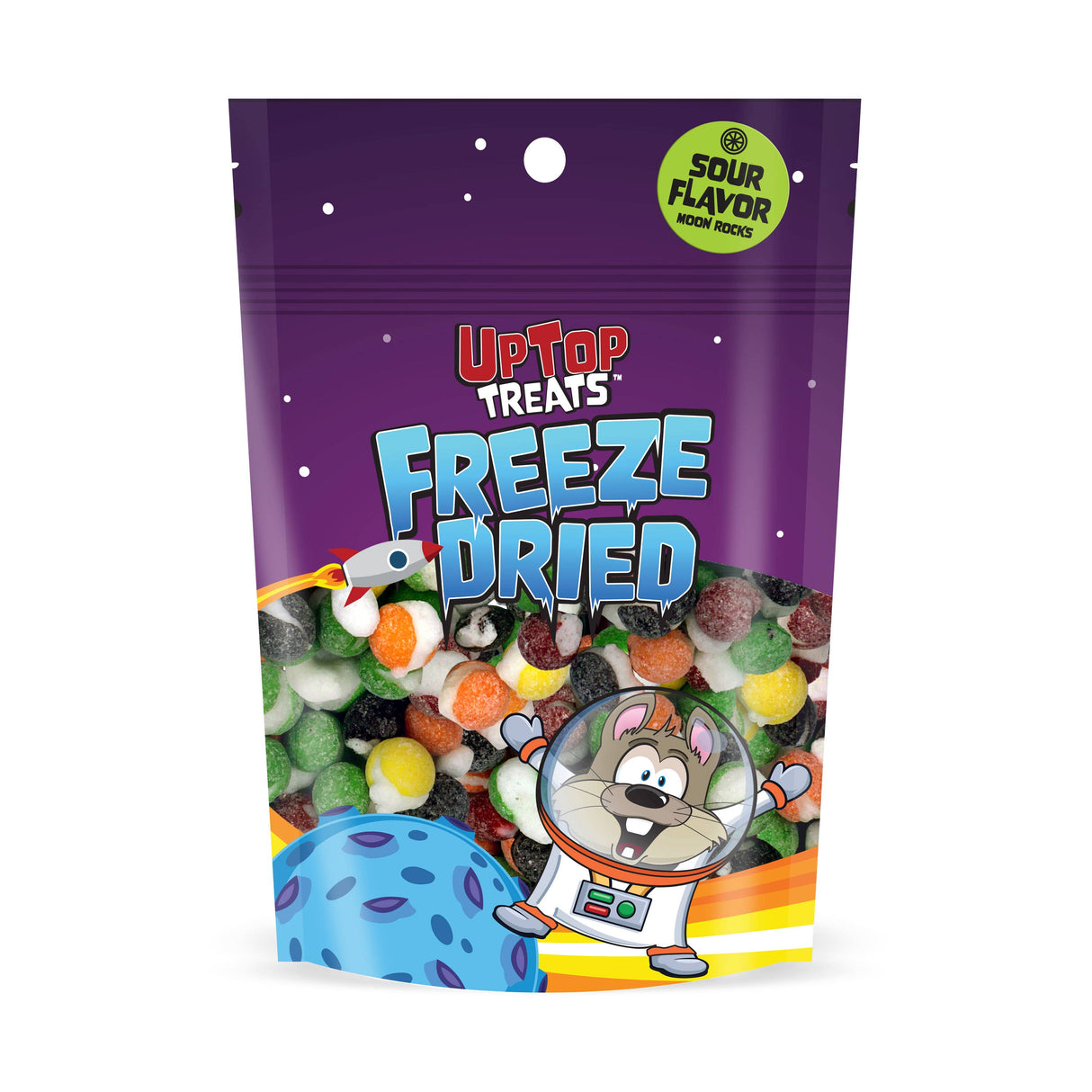 UpTop Sour Moon Rocks - Freeze Dried Candy (3.5oz) 4-Pack from PETEZ POP WHOLESALE