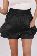Maxine Elastic High Waist Pocketed Casual Shorts from Threaded Pear