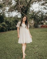 Eden Short Sleeve Dot Dress - Ivory from Bailey's Blossoms