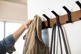 Wall-Mounted Coat Rack - Steel + Wood from Yamazaki Home