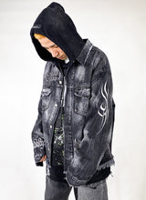 Shadow Destruction Denim Jacket from Niepce Inc